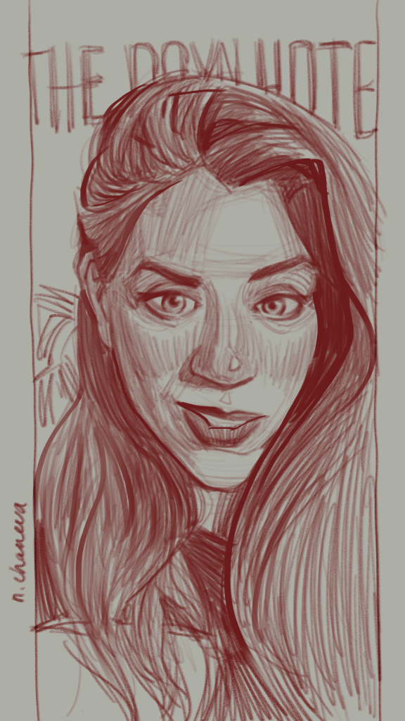 Digital portrait drawing from the 100 days, 100 portraits series by Neli Chaneva