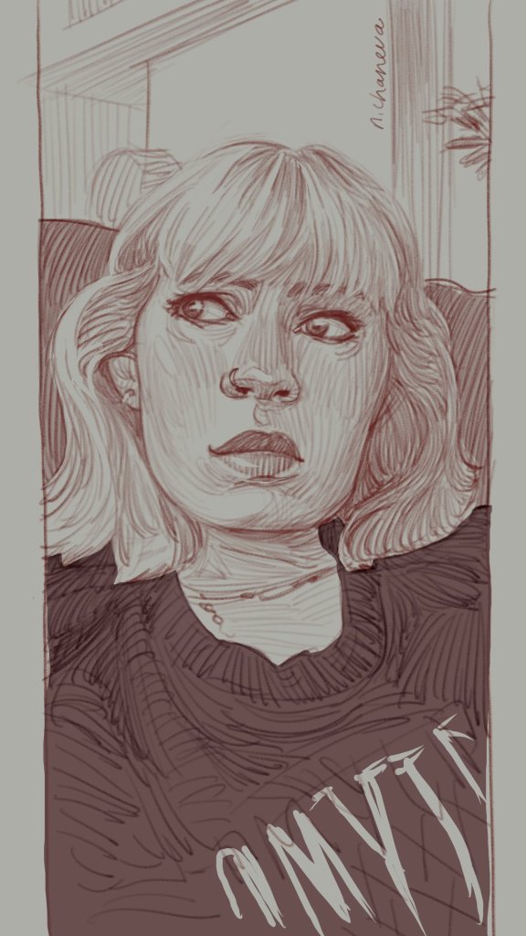 Portrait of @heydevank drawn by Neli Chaneva, day 66 of the 100 days, 100 portraits challenge