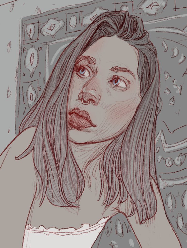 Portrait drawn by Neli Chaneva after the 100 days, 100 portraits challenge