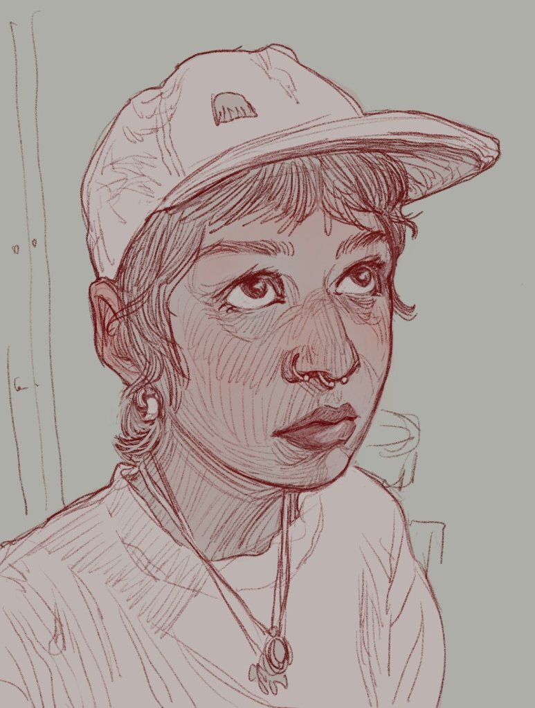 Portrait drawn by Neli Chaneva after the 100 days, 100 portraits challenge