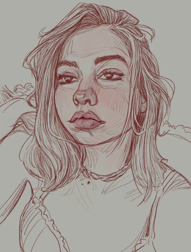 Portrait drawn by Neli Chaneva after the 100 days, 100 portraits challenge